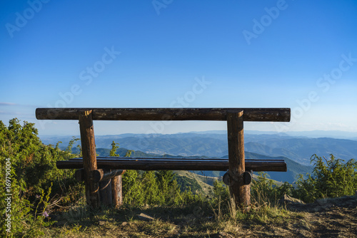 Mountain scenery on a summer day in Balkan Europe