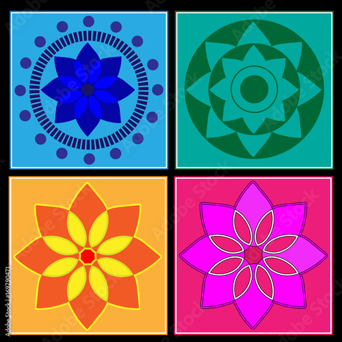 Colorful flower pattern