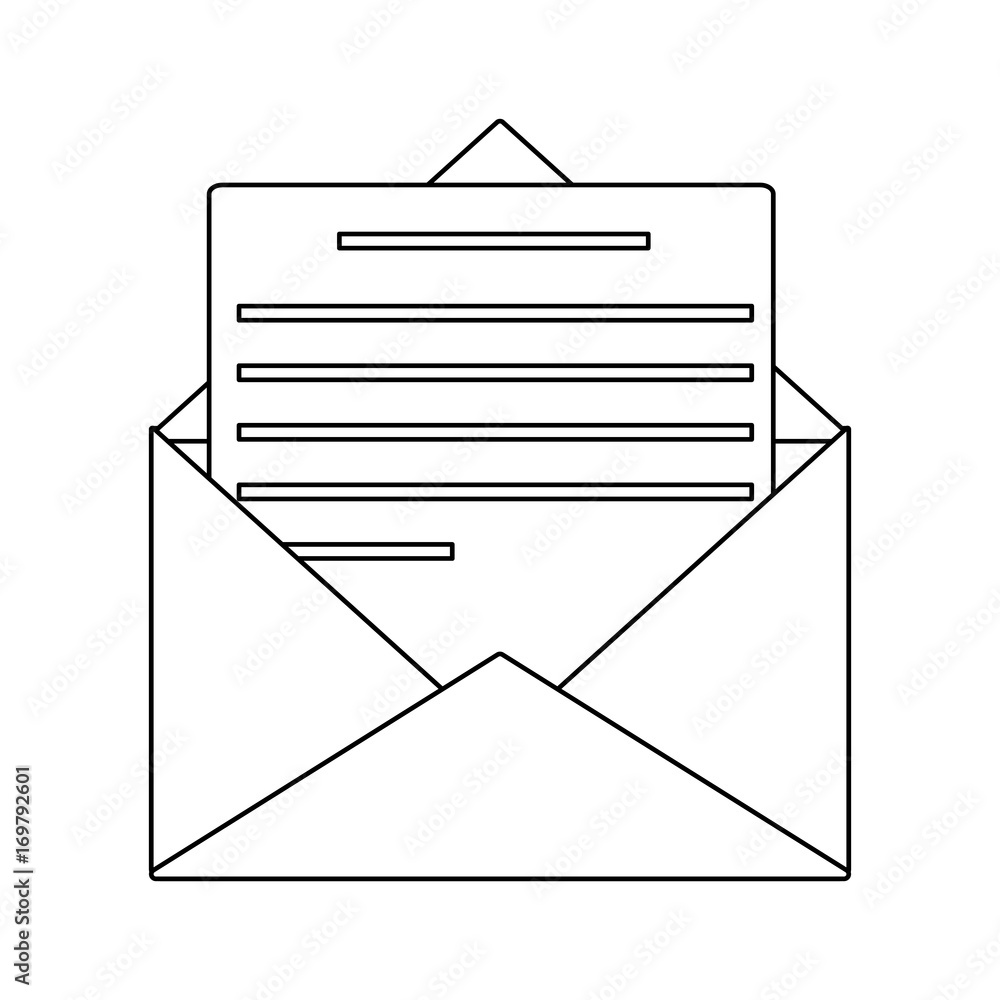 letter and envelope icon over white background vector illustration letter and envelope icon over white background vector illustration