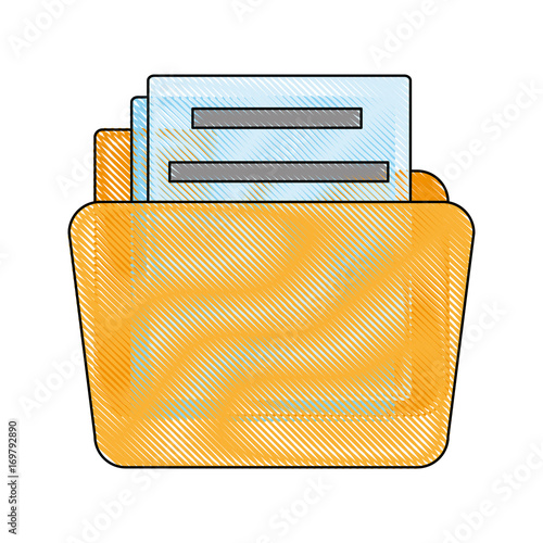 folder icon over white background vector illustration