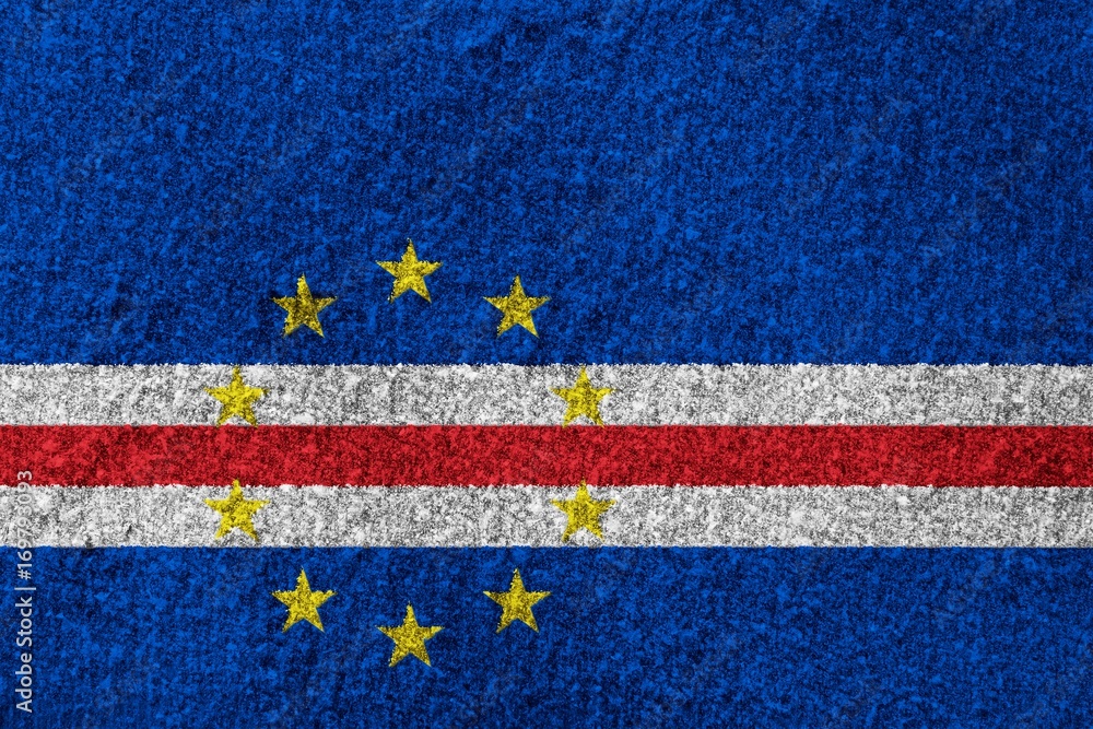 Unusual background. Flag of Cape Verde.