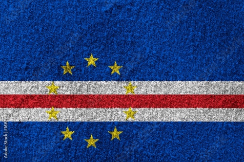 Unusual background. Flag of Cape Verde.