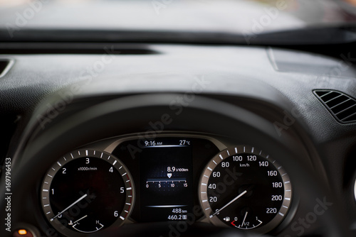 Dashboard Car display digital indicator.