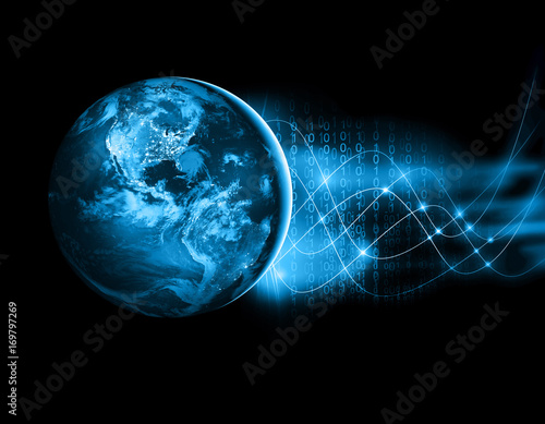 Earth from Space. Best Internet Concept of global business from concepts series. Elements of this image furnished by NASA. 3D illustration