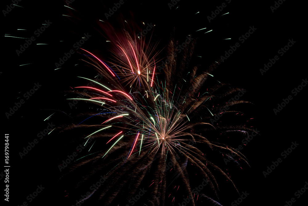 Fireworks isolated on dark background Fireworks isolated on dark background