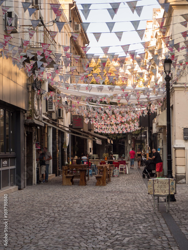 Old streets of Plovdiv Bulgaria