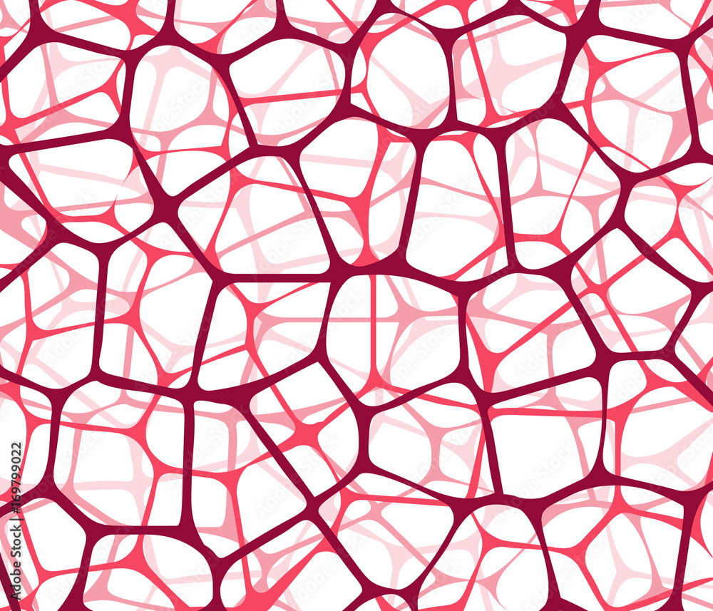 Fototapeta premium Abstract textile background with red reticulated nets. Vector illustration.