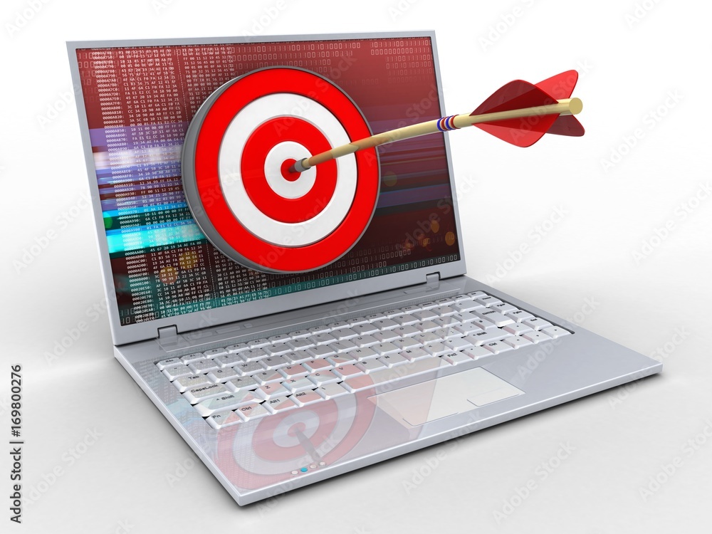 3d laptop and target 3d laptop and target