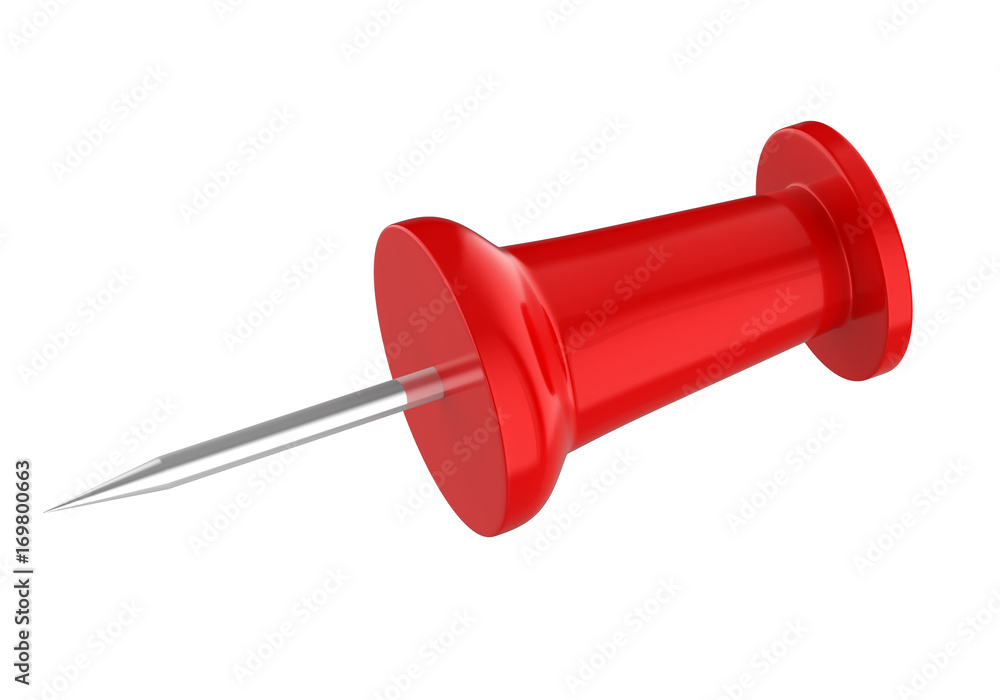 Red Push Pin Isolated Red Push Pin Isolated