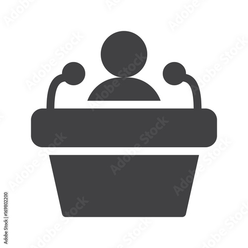 Lecture icon vector, filled flat sign, solid pictogram isolated on white. Symbol, logo illustration. Pixel perfect graphics