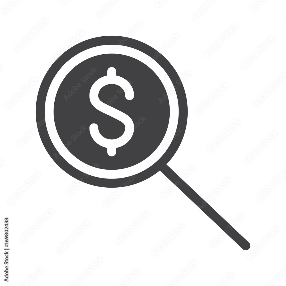 Looking for money icon vector, filled flat sign, solid pictogram isolated on white. Symbol, logo illustration. Pixel perfect graphics Looking for money icon vector, filled flat sign, solid pictogram isolated on white. Symbol, logo illustration. Pixel perfect graphics