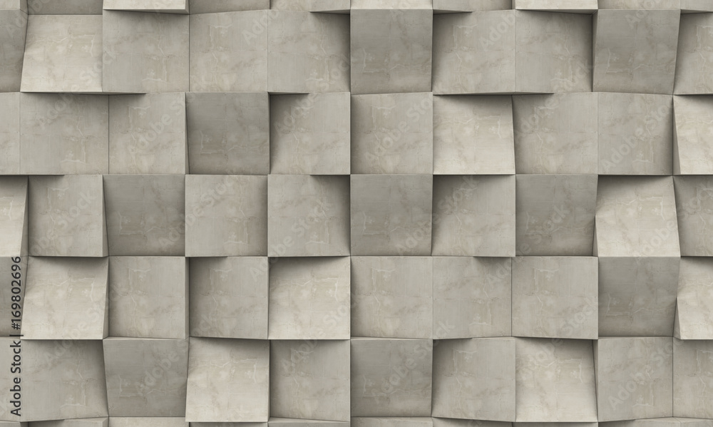  geometric polygonal square 3d background, mosaic with different reliefs in light shades. nobody around, landscape format.