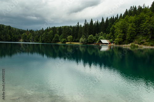 Fototapeta Naklejka Na Ścianę i Meble -  Before the thunderstorm. Lower lake of Fusine