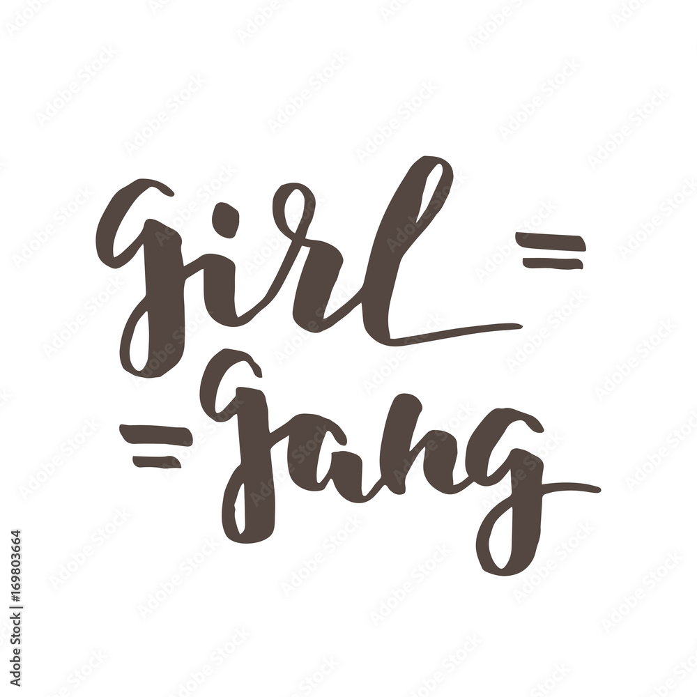 Girl gang lettering
