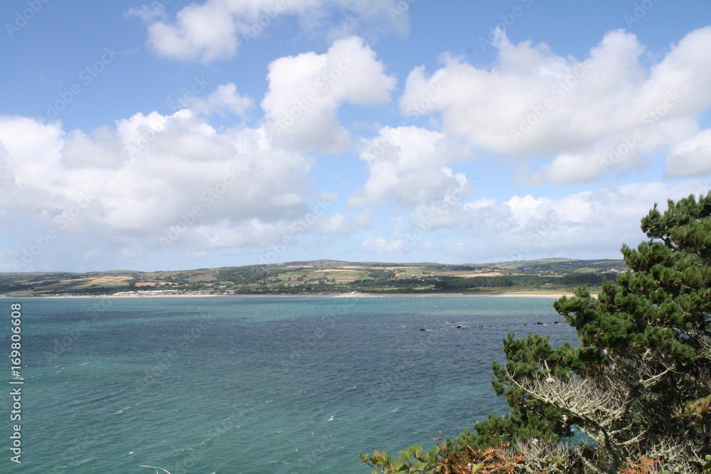 View of Hills near Marazion in Cornwall View of Hills near Marazion in Cornwall