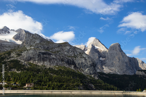 Fototapeta Naklejka Na Ścianę i Meble -  Fedaia Lake in Dolomites Alps, Italy