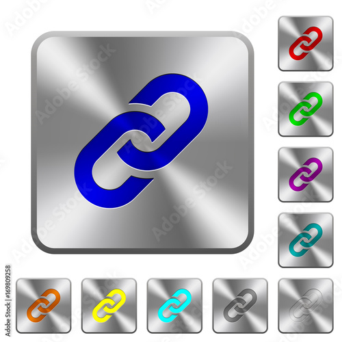 Link rounded square steel buttons