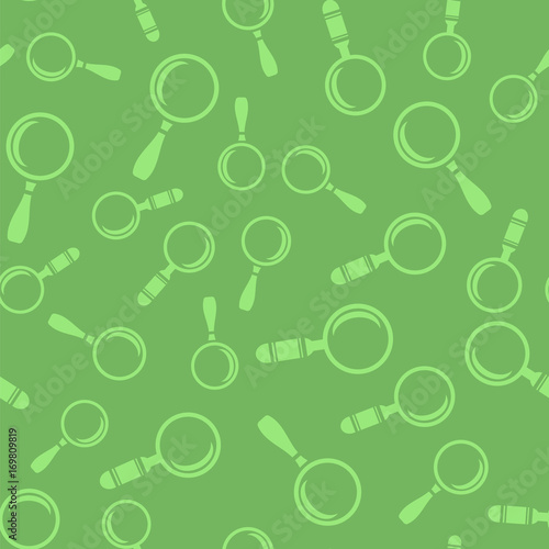 Different Magnifying Glass Icons Seamless Pattern