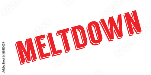 Meltdown rubber stamp. Grunge design with dust scratches. Effects can be easily removed for a clean, crisp look. Color is easily changed.