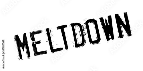 Meltdown rubber stamp. Grunge design with dust scratches. Effects can be easily removed for a clean, crisp look. Color is easily changed.