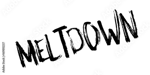 Meltdown rubber stamp. Grunge design with dust scratches. Effects can be easily removed for a clean, crisp look. Color is easily changed.