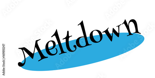 Meltdown rubber stamp. Grunge design with dust scratches. Effects can be easily removed for a clean, crisp look. Color is easily changed.