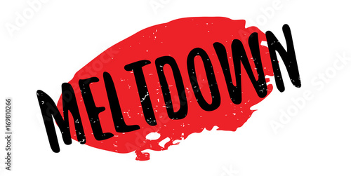 Meltdown rubber stamp. Grunge design with dust scratches. Effects can be easily removed for a clean, crisp look. Color is easily changed.