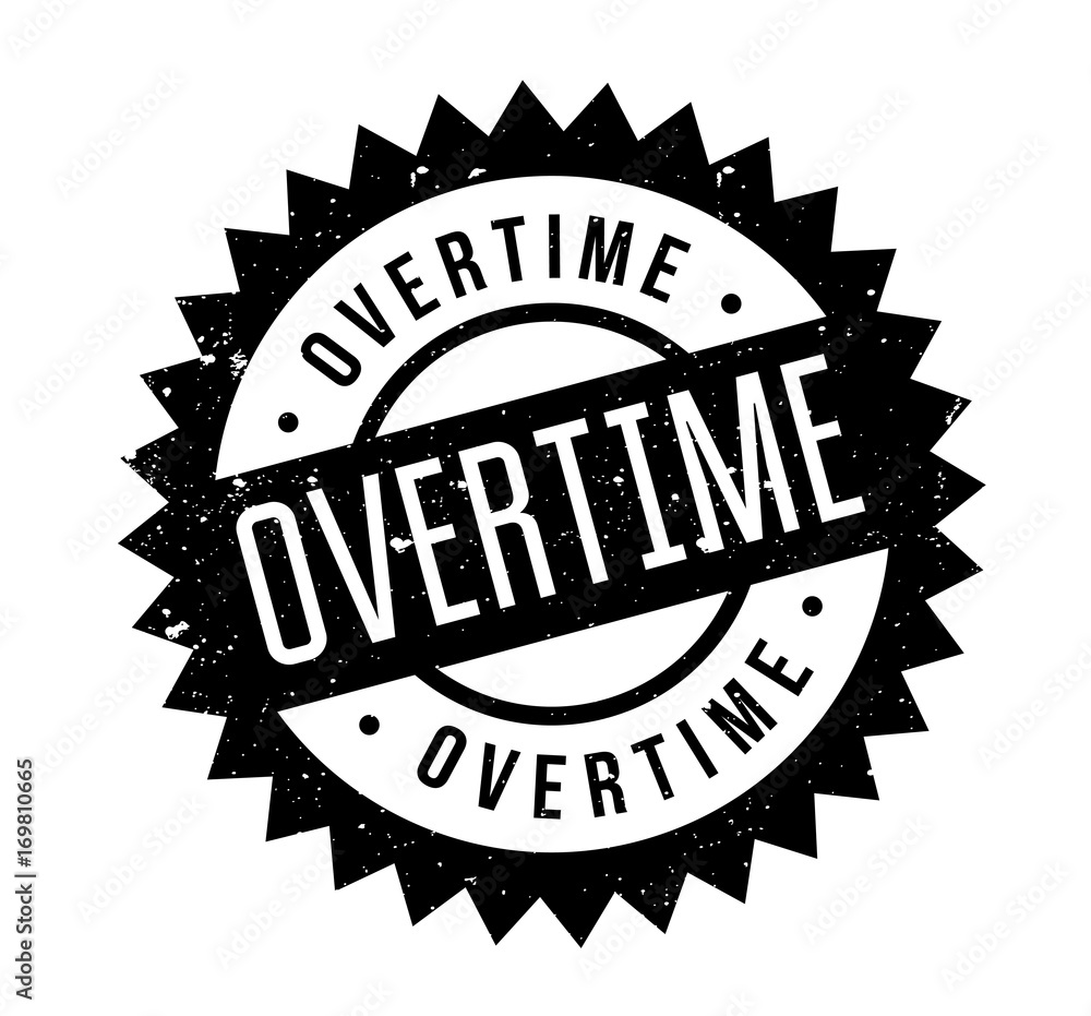 Overtime rubber stamp. Grunge design with dust scratches. Effects can be easily removed for a clean, crisp look. Color is easily changed. Overtime rubber stamp. Grunge design with dust scratches. Effects can be easily removed for a clean, crisp look. Color is easily changed.