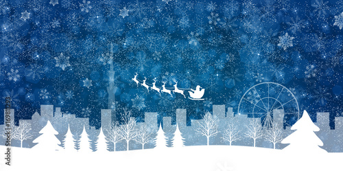 クリスマス　雪　冬　背景