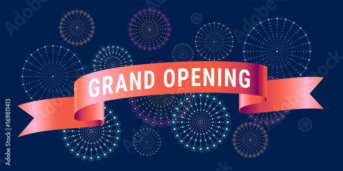 Grand opening vector design.