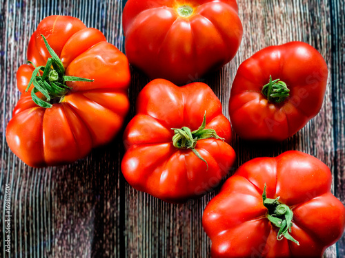 Fresh Marmande RAF red tomatoes photo