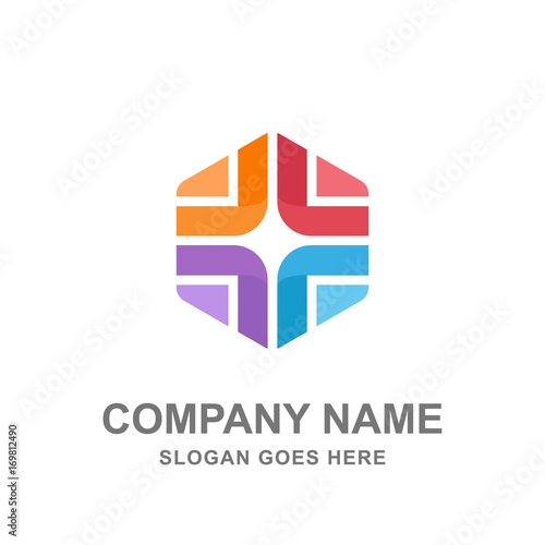 Abstract Medical Healthcare Cross Logo