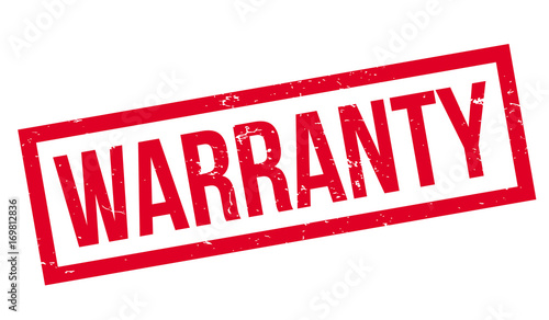Warranty rubber stamp. Grunge design with dust scratches. Effects can be easily removed for a clean, crisp look. Color is easily changed.