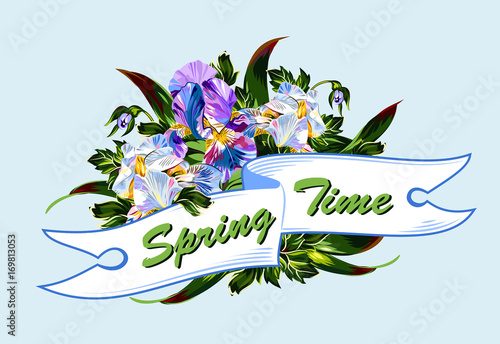 Fototapeta Naklejka Na Ścianę i Meble -  Luxury, lush flowers, postcard, sticker