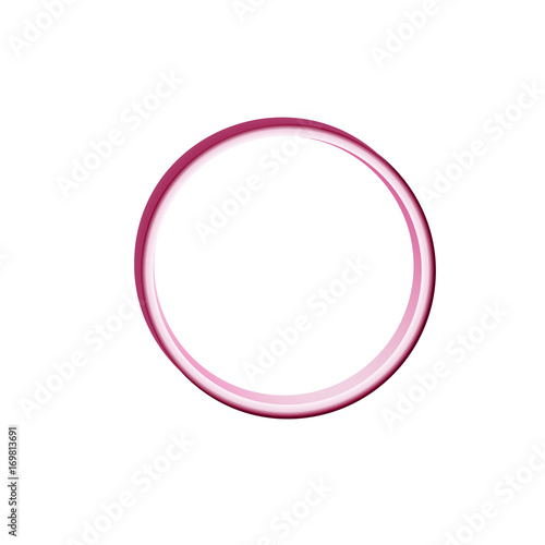 Icon red onion sliced with rings. Design element of eating for the menu, top view. Vector icon.