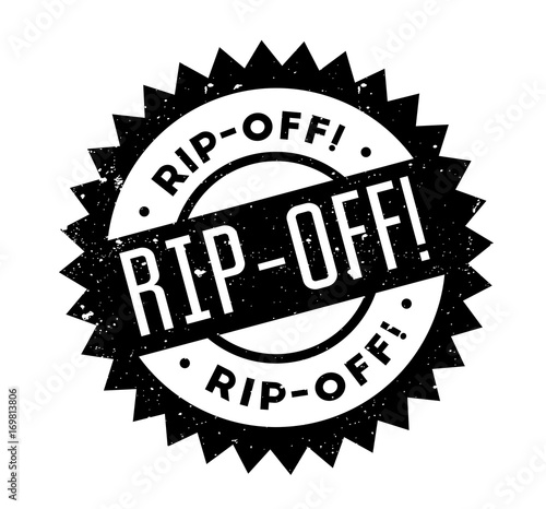 Rip-Off rubber stamp. Grunge design with dust scratches. Effects can be easily removed for a clean, crisp look. Color is easily changed.