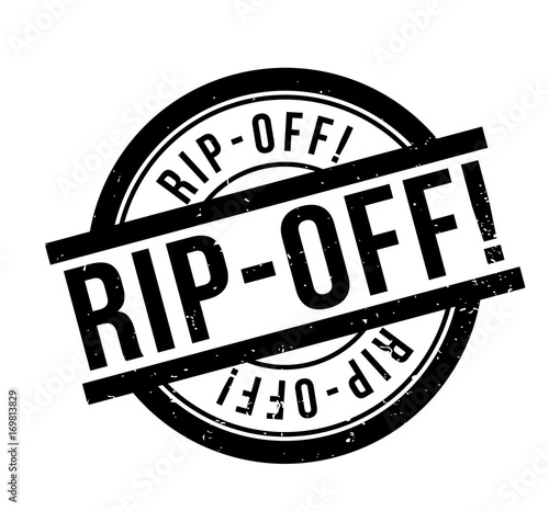 Rip-Off rubber stamp. Grunge design with dust scratches. Effects can be easily removed for a clean, crisp look. Color is easily changed.