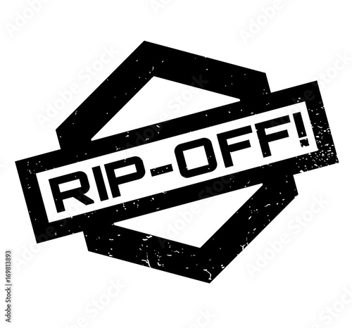 Rip-Off rubber stamp. Grunge design with dust scratches. Effects can be easily removed for a clean, crisp look. Color is easily changed.