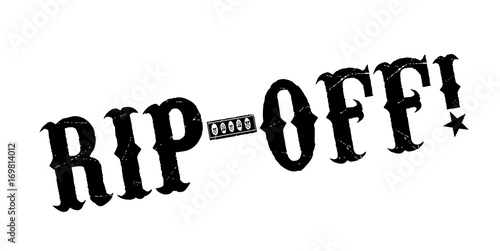 Rip-Off rubber stamp. Grunge design with dust scratches. Effects can be easily removed for a clean, crisp look. Color is easily changed.