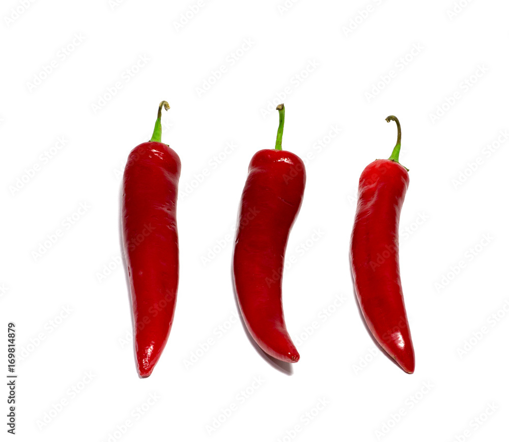 hot red chili pepper isolated on white background. food, object. hot red chili pepper isolated on white background. food, object.