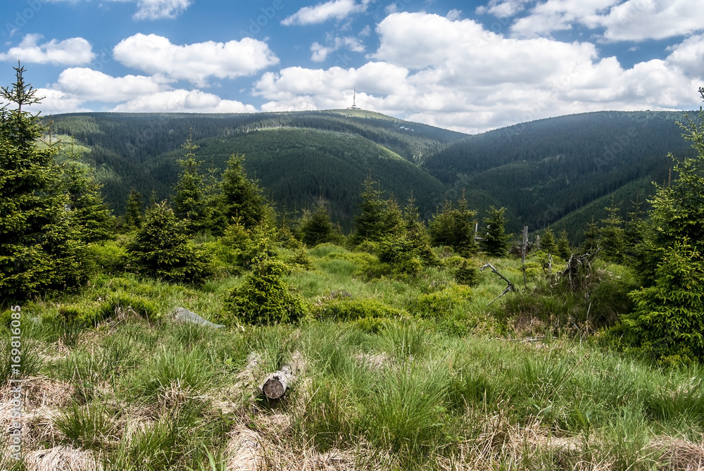 Praded hill in Jeseniky mountains in Czech
