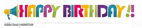mégaphone mot : Happy birthday !!