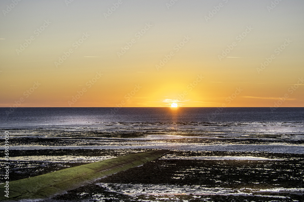 Fototapeta premium Coucher de soleil sur l'océan atlantique