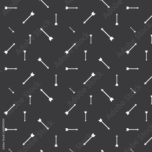 Seamless Arrows Pattern Dark Background