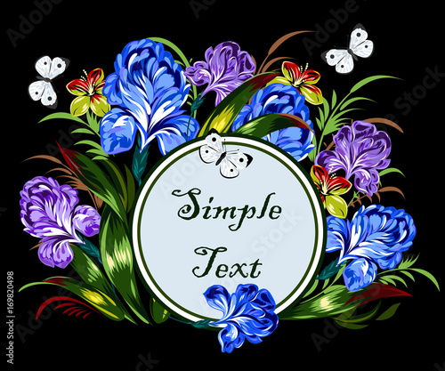 Fototapeta Naklejka Na Ścianę i Meble -  Luxury, lush flowers, postcard, sticker