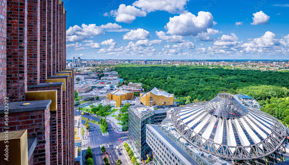 Obraz premium panoramiczny widok na centrum Berlina