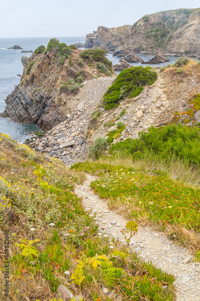 Trail over cliffs in Odeceixe