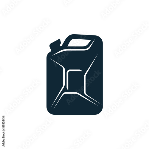 vector oil fuel canister simple flat icon pictogram isolated on a white background. Gas oil fuel, energy power petroleum industry symbol, sign