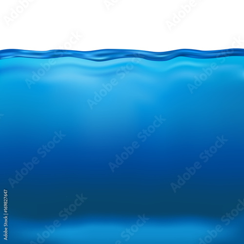 Vector blue underwater texture or background isolated on white