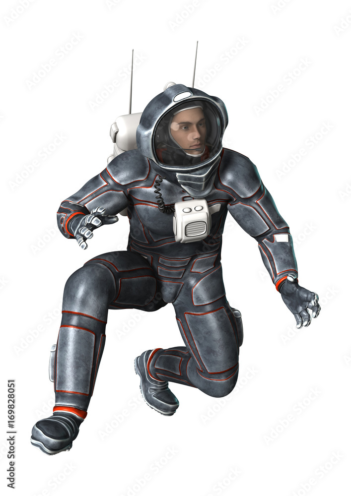 3D Rendering Astronaut on White 3D Rendering Astronaut on White